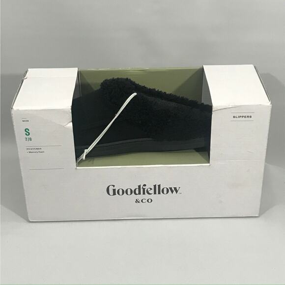Goodfellow & Co Men's Slip On Slippers House Shoes Black S (7/8) - Picture 1 of 7